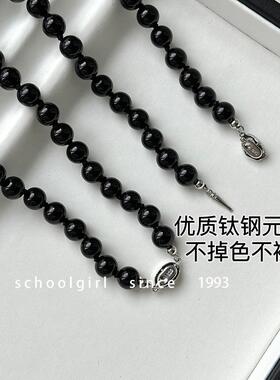 多种戴法7A黑玛瑙项链叠戴毛衣链