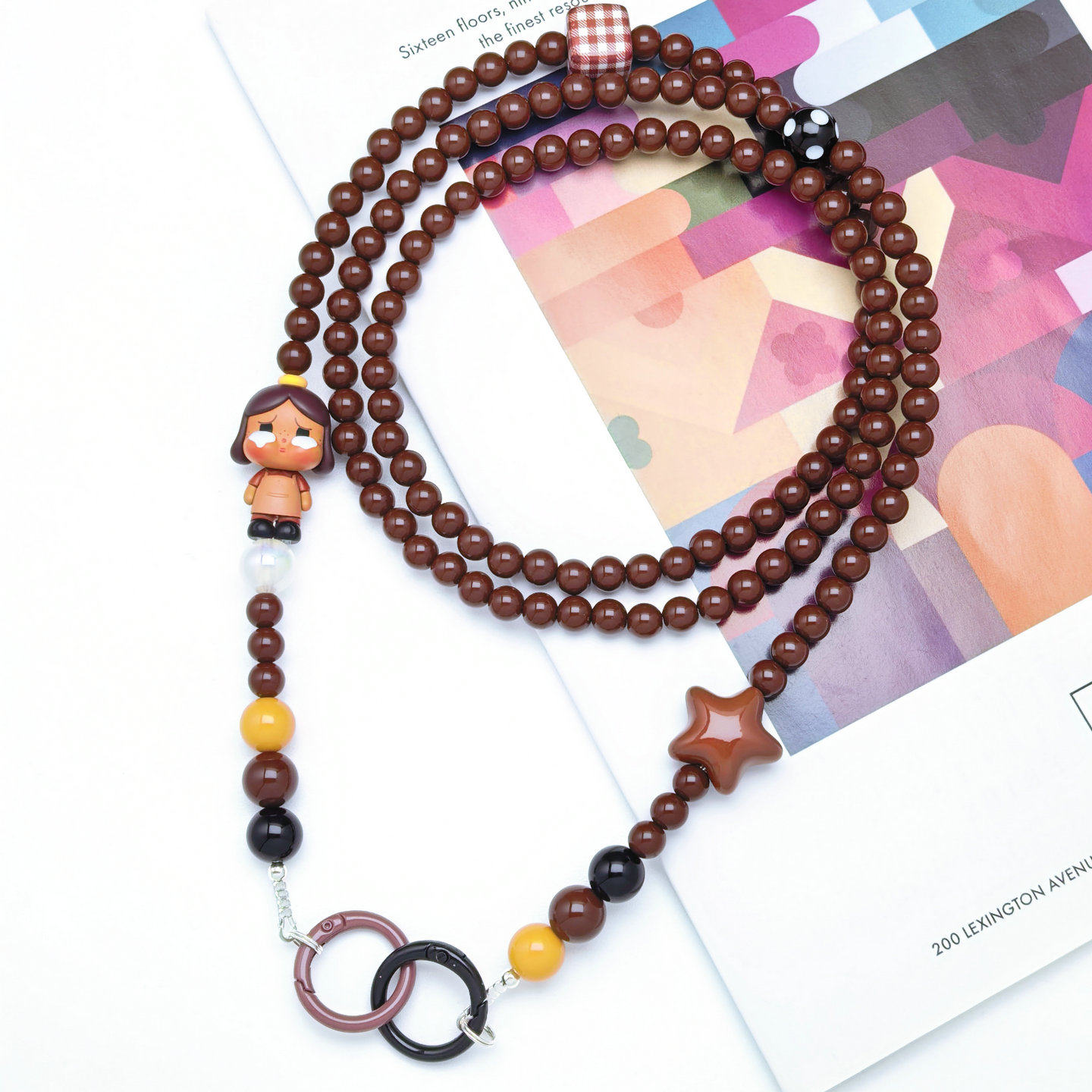 diy原创泡泡正版Crybaby哭娃萌粒长条手机链斜跨串珠可背脖子挂绳,淘宝优惠券,粉丝福利购,淘宝优惠卷