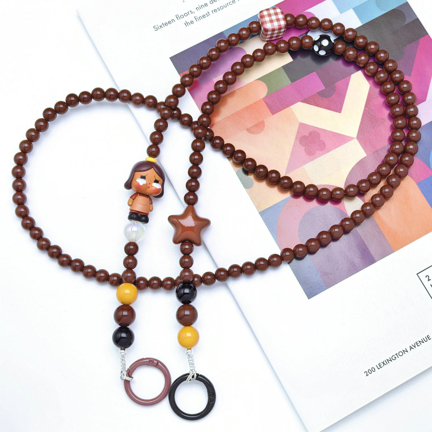 diy原创泡泡正版Crybaby哭娃萌粒长条手机链斜跨串珠可背脖子挂绳,淘宝优惠券,粉丝福利购,淘宝优惠卷