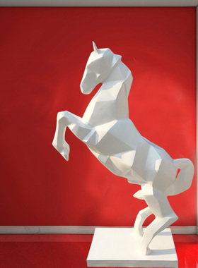抽象几何马雕塑大厅玄关装饰摆件