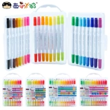 Двусторонняя акварель, мелки, экологичная кисть, подарочная коробка, 24 цветов, 36 цветов