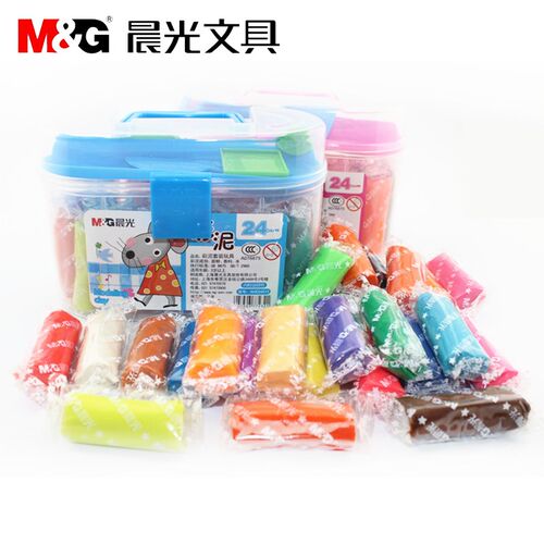 包邮晨光文具24色彩泥AKE04013学生橡皮泥儿童益智12色彩泥手工泥 - 图3
