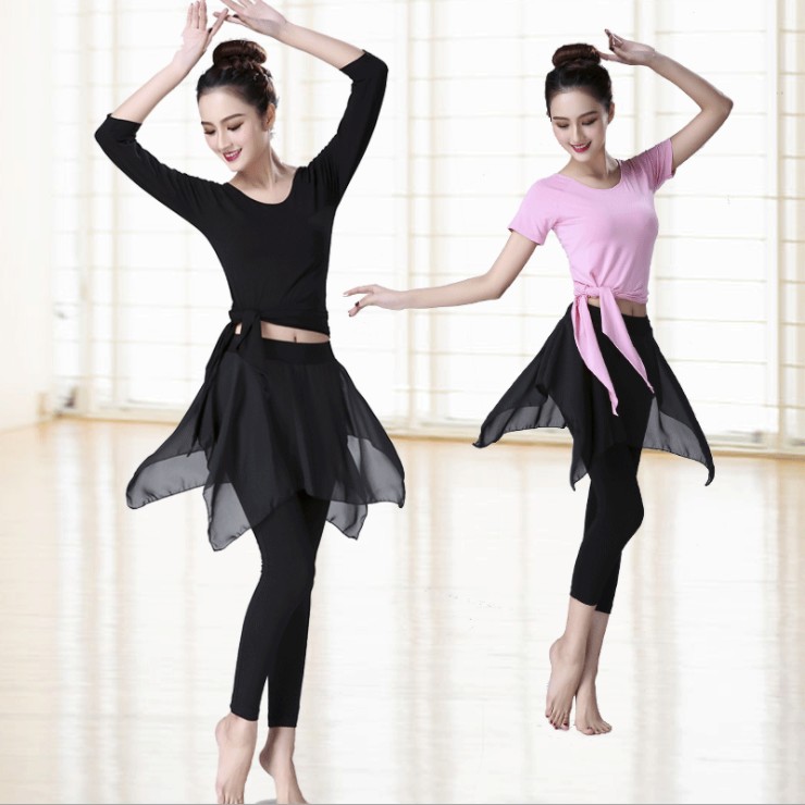 巴奇旋风运动户外旗舰店舞蹈服女套装教师专业修身衣服形体跳舞服装古典现代民族舞练功服0
