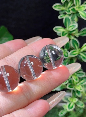 天然白水晶圆珠散珠DIY保真