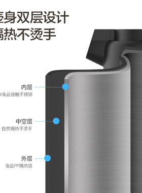 Bowei泊为0.8L热水壶双层防烫