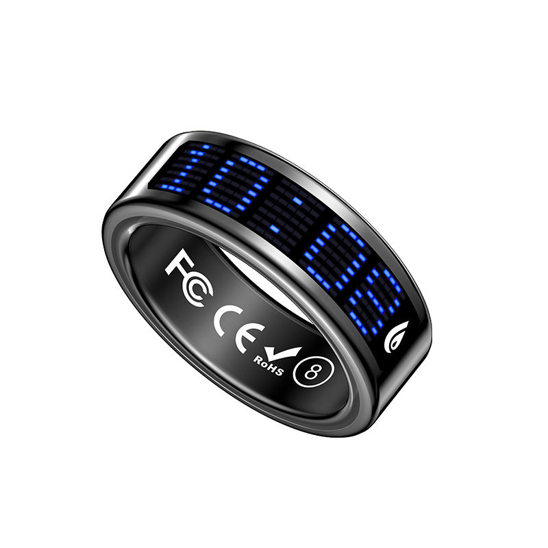 AI smart ring HD digital display touch heart rate blood oxygen sleep monitoring waterproof sports health wearable ring