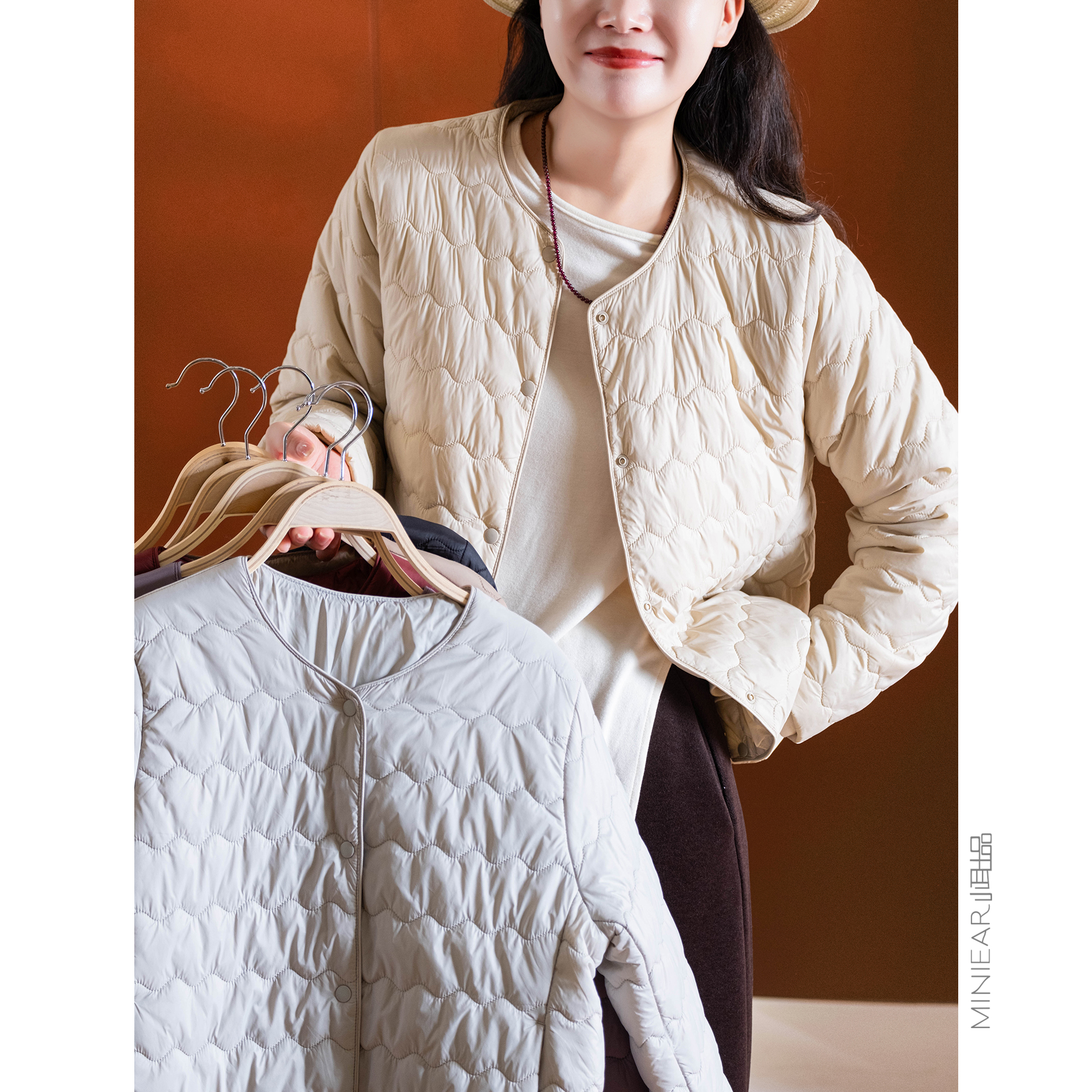 小耳出品【我爱羊毛系列】热绒服/篙密防风外层/内100羊毛填充女 - 图0