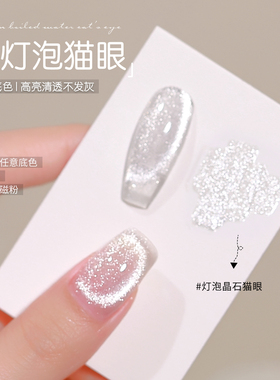 爆闪灯泡猫眼甲油胶磁粉细密