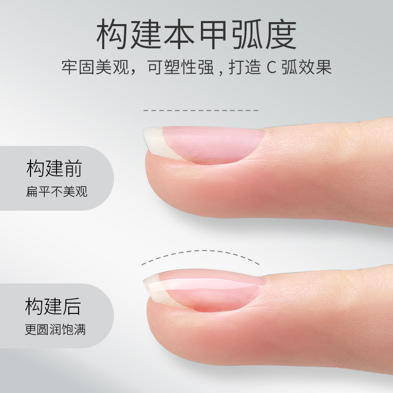 建构胶光疗延长胶可卸模型胶透明塑形粘钻加固指甲油胶美甲店专用 - 图1