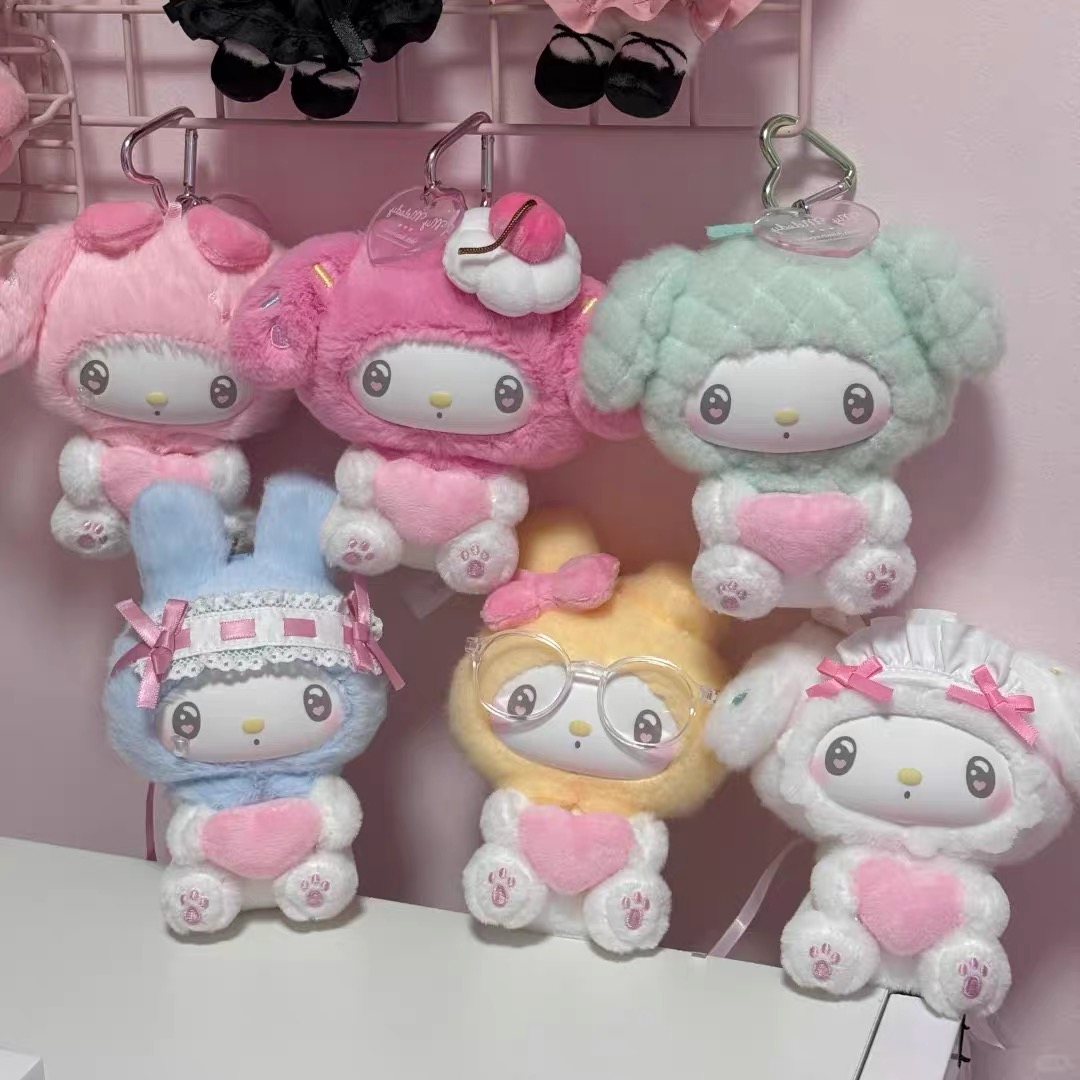 TOPTOY美乐蒂melody50周年纪念奶糖系列盲盒搪胶毛绒公仔挂件礼物 - 图0