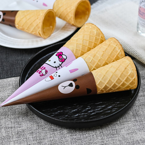 商用加厚16度摩天脆脆甜筒大脆筒冰淇淋蛋筒甜筒托长华夫脆皮蛋筒 - 图2