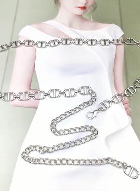 新款双D字母金属腰链女