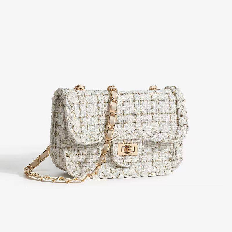 2022年秋冬新款女腋下包小香风呢子链条包高级感单肩斜挎包小方包,淘宝优惠券,粉丝福利购,淘宝优惠卷