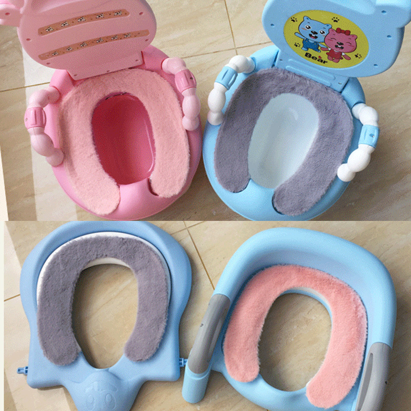 儿童马桶垫粘贴小孩婴儿坐便器套加厚毛绒保暖宝宝坐垫圈防冷通用 - 图2
