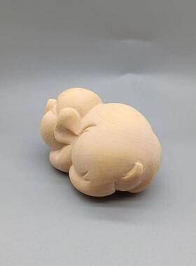 黄杨木雕可爱猪实木挂件创意文玩生肖手把件工艺品紫檀木福猪摆件