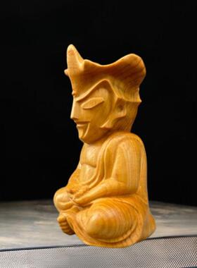 绿檀木雕奥特曼迪迦玩具手把件赛罗摆件手办装饰品男孩的生日礼物