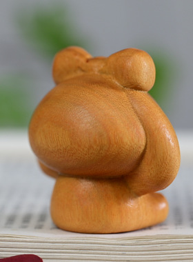 南美黄杨木黄金檀木雕玉桂狗手把摆件手办周边模型卡通人偶公仔