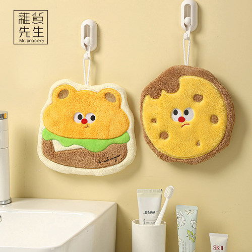 JOJO'S L. PD.杂货先生.加厚儿童珊瑚绒柔软可爱食物毛巾 | 细眼 - 图0