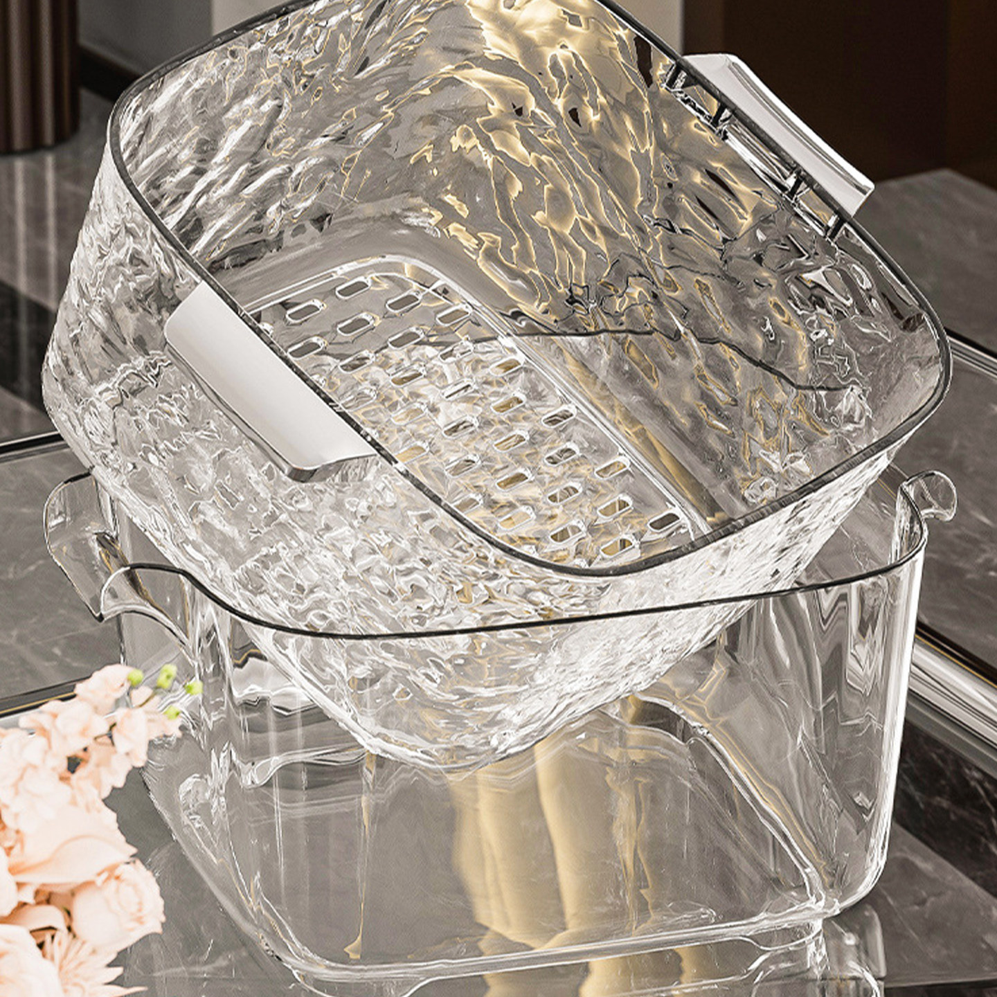 JOJO'S L. PD.杂货先生.高颜值洗菜盆沥水篮多功能水果盘 | 炸钉,淘宝优惠券,粉丝福利购,淘宝优惠卷