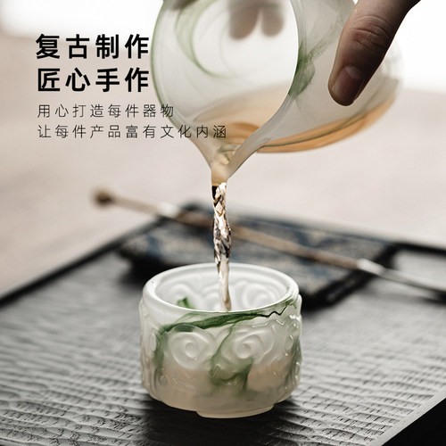 JOJO'S L. PD.紫泉涧.白玉琉璃主人杯中式个人杯喝茶单杯 | 储币 - 图2
