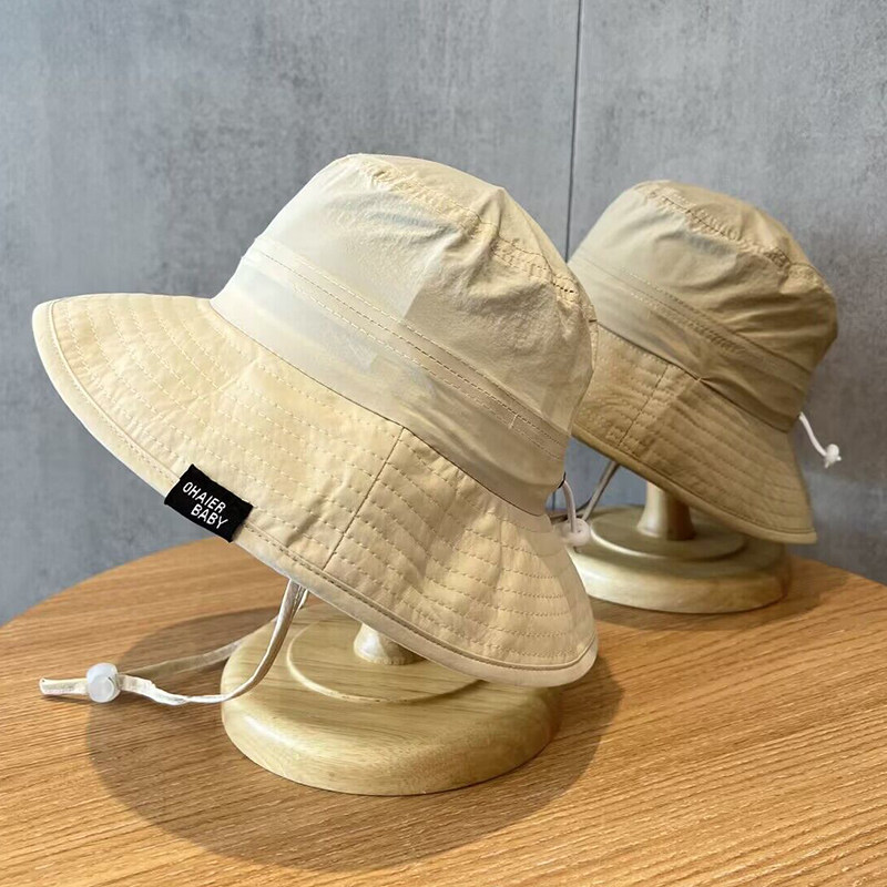 韩版儿童帽子夏季速干渔夫帽宝宝轻薄遮阳防晒帽男女童简约太阳帽,淘宝优惠券,粉丝福利购,淘宝优惠卷