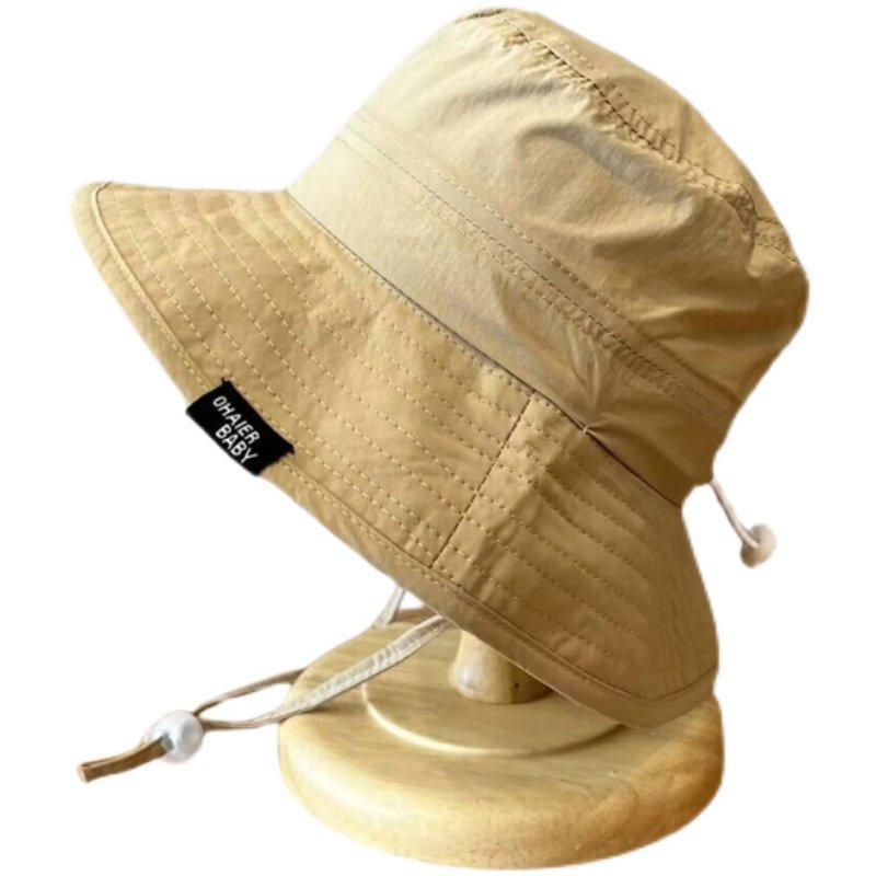 韩版儿童帽子夏季速干渔夫帽宝宝轻薄遮阳防晒帽男女童简约太阳帽,淘宝优惠券,粉丝福利购,淘宝优惠卷