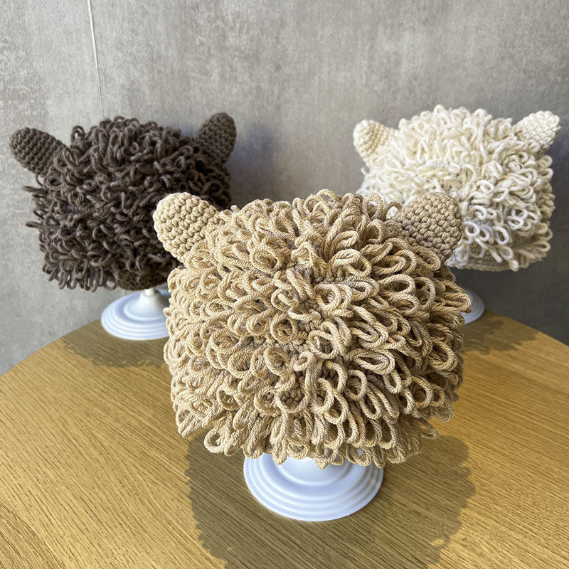 婴儿帽子秋冬季宝宝假发帽搞怪卷发洋气毛线帽男女童爆炸头针织帽,淘宝优惠券,粉丝福利购,淘宝优惠卷