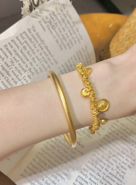 新中式镀金古沙盘缠手链手串