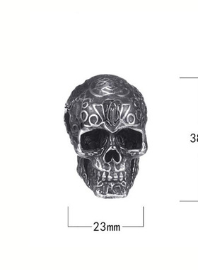 潮人霸气男士项链欧美潮新款朋克摇滚复古恶魔骷髅头吊坠配饰
