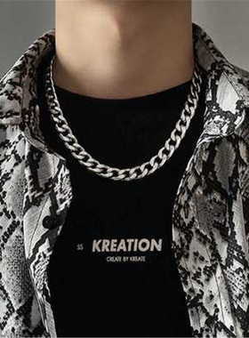 nk不锈钢男女古巴项链潮人时尚