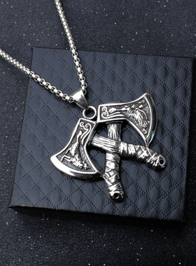 欧美跨境速卖通爆款时尚蛇头项链配不锈钢项链钛钢男女外贸吊坠