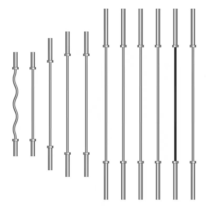 家用深蹲杠铃杆1.2m专业轴承直杆1.8曲杆奥杆举重臀桥硬拉大孔5cm-图3