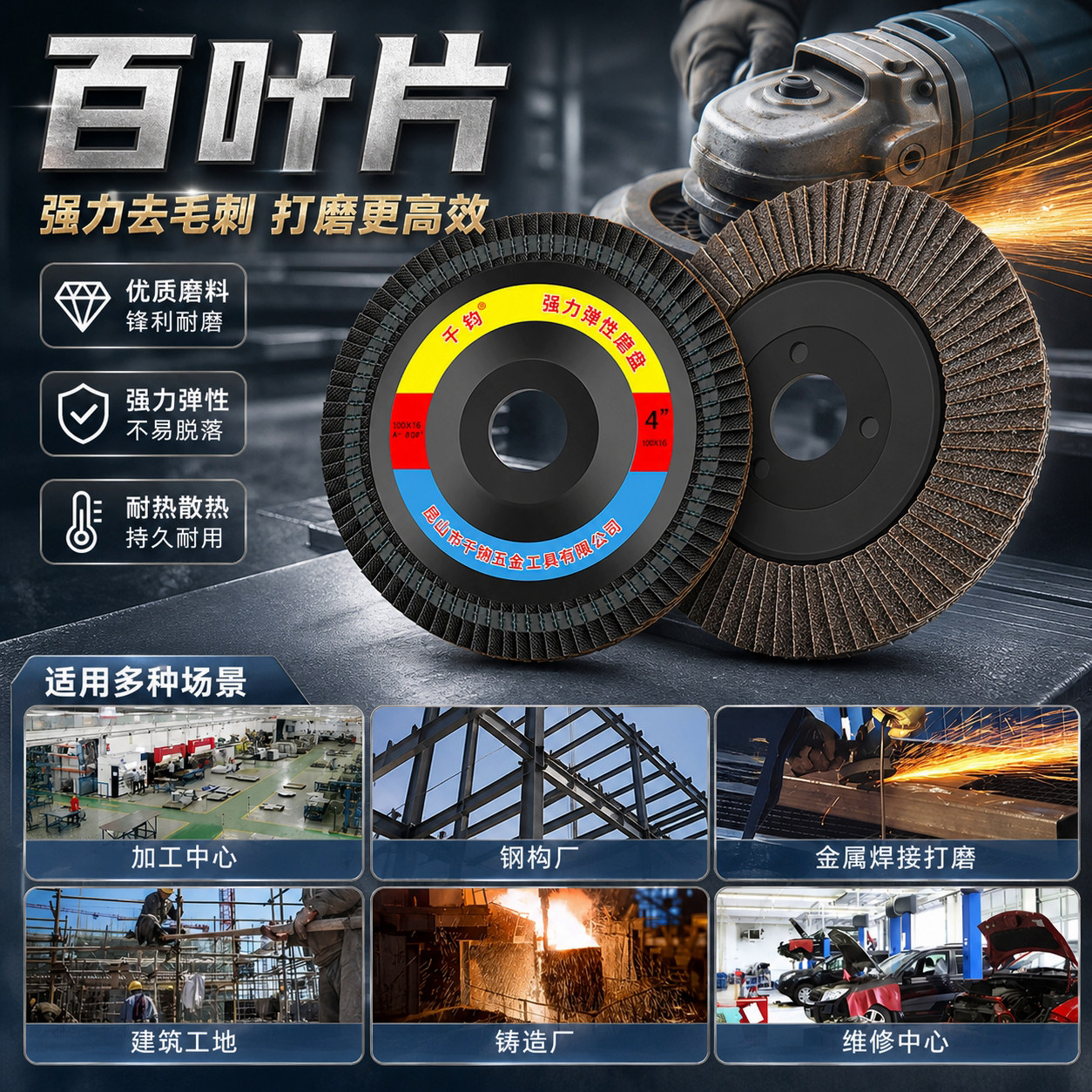 Louver blade grinding disc angle grinder rust removal white impeller hand grinder polishing wheel wood wood shutter wheel polishing disc