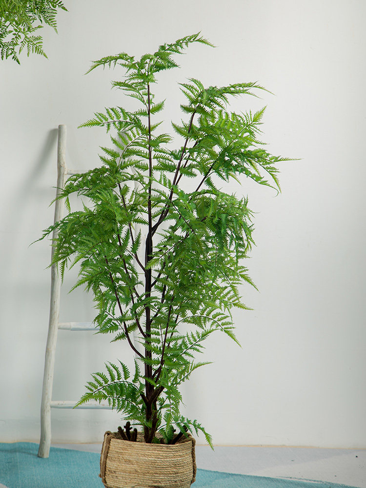 蕾蕴卉现代北欧仿真蕨类树马尾蕨样板房酒店假绿植室内外装饰盆栽 蕾藴卉风景线 淘优券