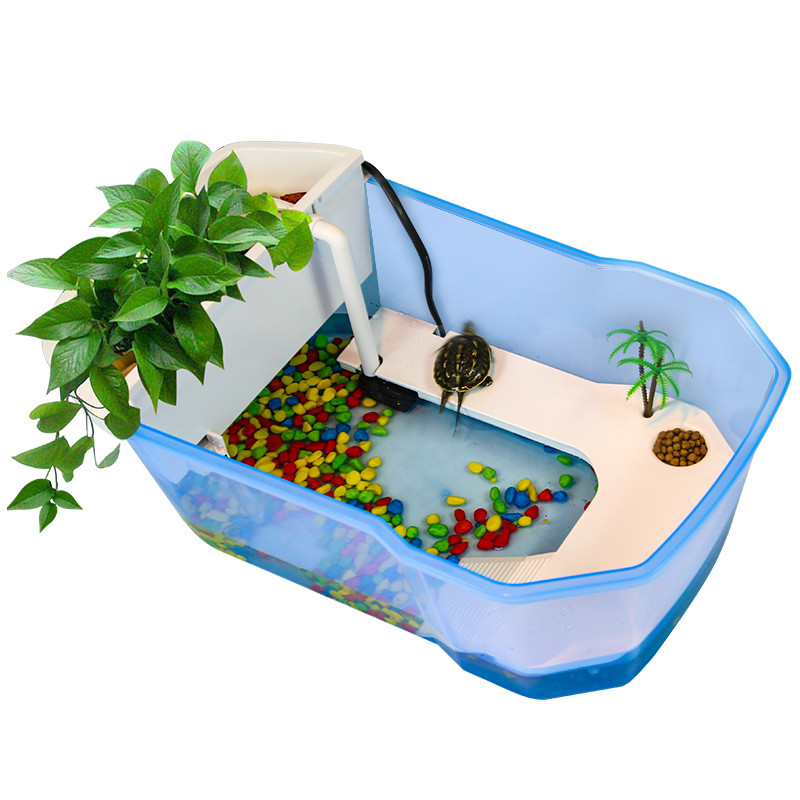 乌龟小乌龟缸大型养龟的专用鱼缸巴西龟别墅饲养箱生态缸房子-图0