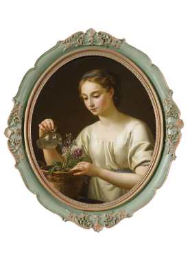 创意欧式风组合镜子树脂画框托盘