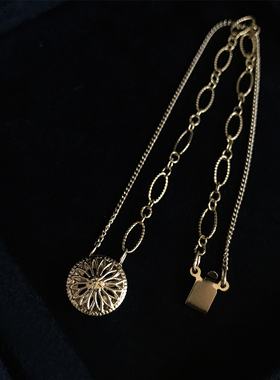 手链小众美产包金镂空花盘女