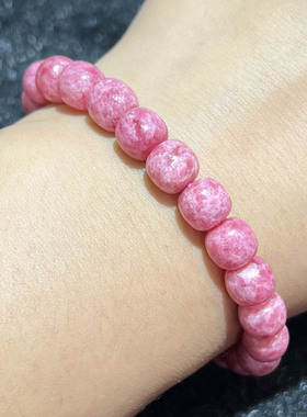 天然蔷薇石老形珠手串时尚百搭