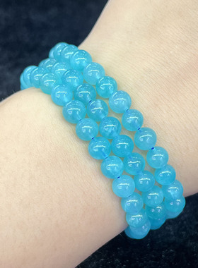 天然天河石三圈手串时尚小清新