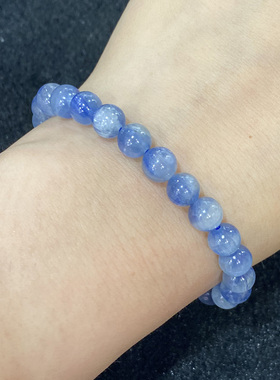 天然玉化蓝晶石手串时尚小清新