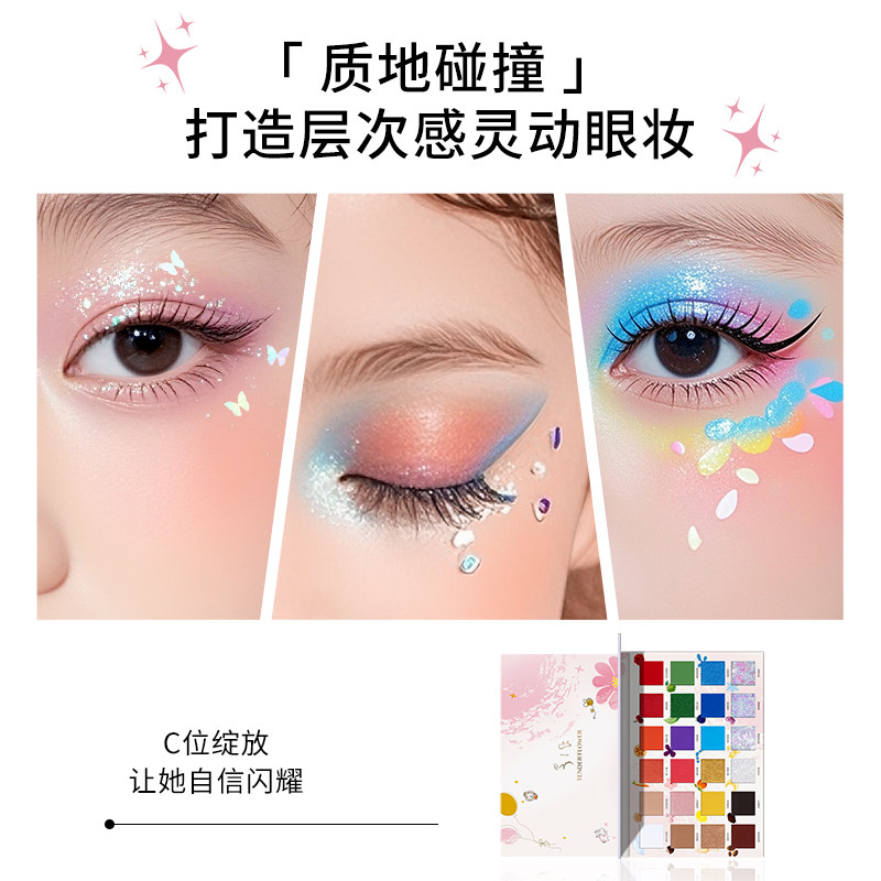 德国嫩芙儿童24色眼影盘舞台妆闪粉亮片腮红一体表演比赛安全彩妆,淘宝优惠券,粉丝福利购,淘宝优惠卷