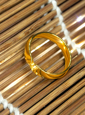 情侣钨金对戒男女小众电镀