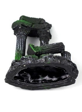 水族箱配件 树脂工艺品造景装饰 假山 城堡装饰 酒桶罗马柱