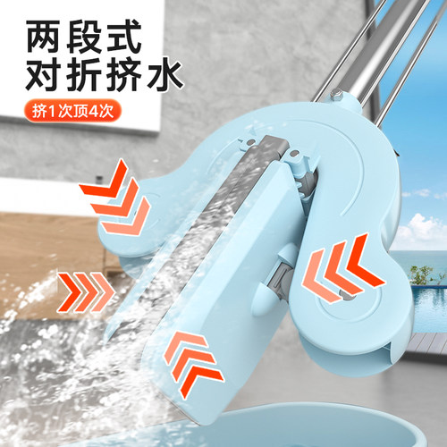 海绵头胶棉拖把2025新款家用一拖净免手洗超强吸水厕所卫生间拖布 - 图1