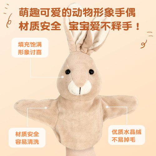 宝宝好习惯互动手偶书 小兔彼得 宝宝触摸玩具书0-1-2-3岁绘本婴幼儿园撕不烂早教儿童书籍3d立体书手指机关洞洞书宝妈哄娃故事书 - 图1