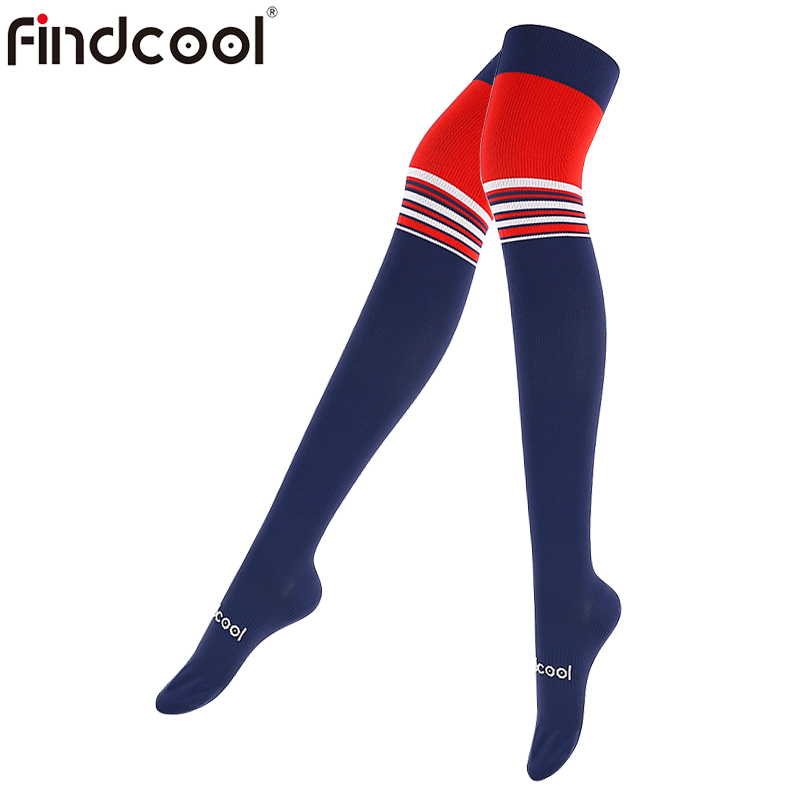 Findcool专业压缩袜2双过膝高长筒男女户外跑步健身马拉松运动袜-图0