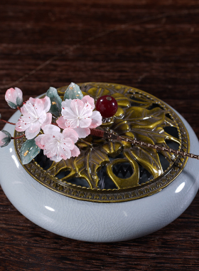 四时春 新中式热缩花簪海棠古风盘发汉服发饰发簪原创设计步摇钗