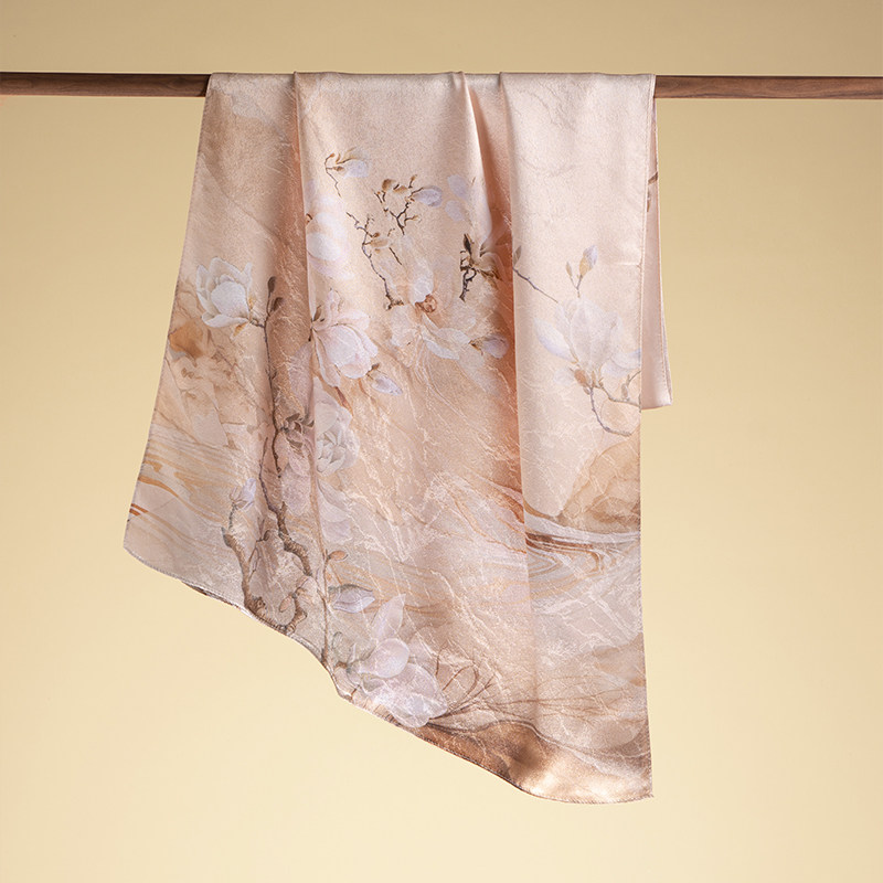 上海故事2025新款真丝时尚百搭丝巾女妈妈款提花桑蚕丝披肩礼盒装,淘宝优惠券,粉丝福利购,淘宝优惠卷