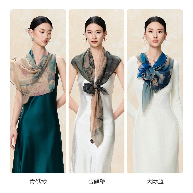 上海故事2025新款丝巾妈妈款薯莨纱民族风丝巾薄款披肩送长辈礼盒,淘宝优惠券,粉丝福利购,淘宝优惠卷