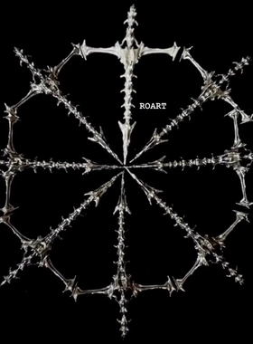 原创小众设计骸骨十字架吊坠女生甜酷辣妹锁项链暗黑风饰品